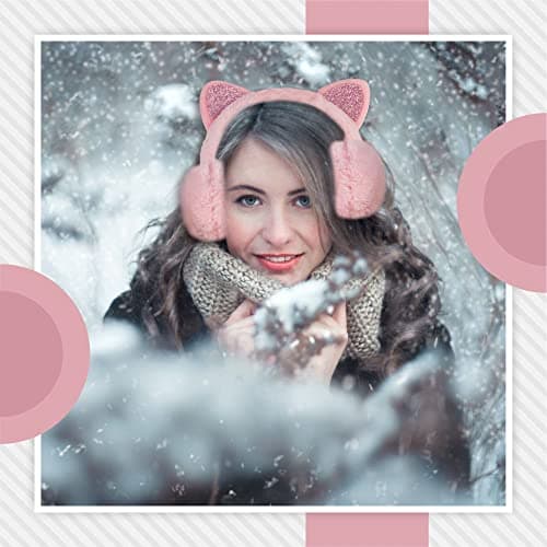 Girls Ear Muffs Cat Ear Warmers Winter Warm Ear Muffs Ear Plush Winter Outdoor Cute Cartoon Thermal Ear Cover Headwear For Kids Girls Outdoor Ear Protector Xmas Birthday Gift Assorted Color 12cm (1Pc) — view 5