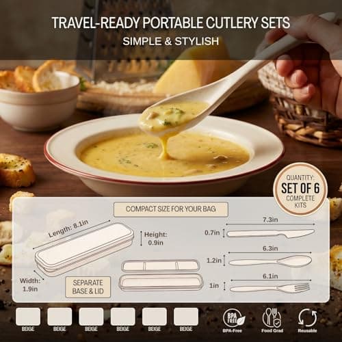 Wrova Camping Cutlery Set – 24-Piece Reusable Cutlery Set for 6 People — view 2