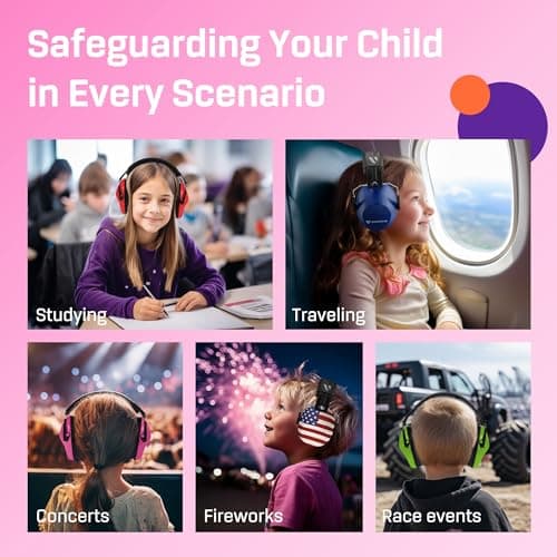 Vanderfields Kids Ear Defenders - 31 dB (2K Hz), Pink Rose — view 5