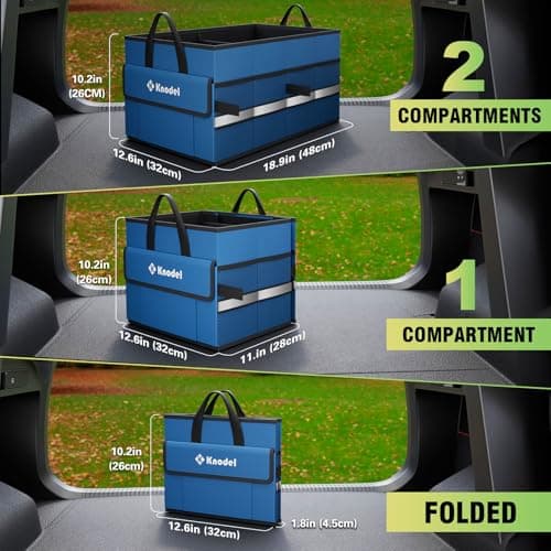 K KNODEL Car Boot Storage Organiser for SUV, Van, Truck (Small, Blue) — view 4