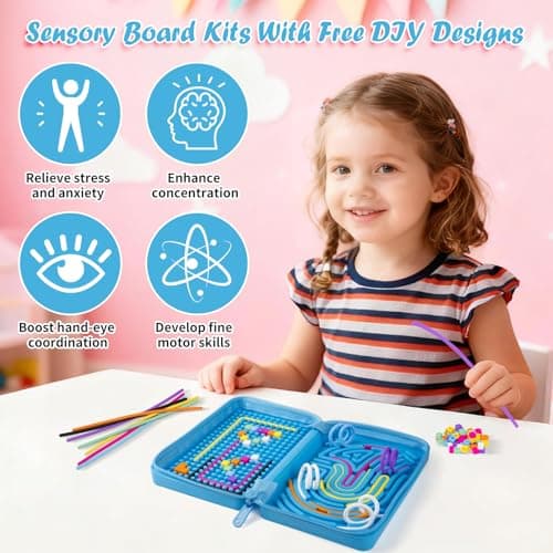 Sensory Activity Board, Silicone Fidget Toys with storage for ADHD & Autism — view 3