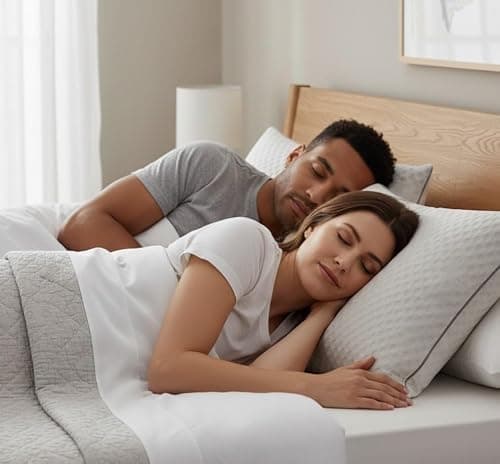 ZZZMRH Shredded Memory Foam Pillows 2 Pack for Neck and Shoulder Pain Relief, Side Sleeper Pillows Neck Support – Hypoallergenic Medium Firm, Luxury Bed Pillows 50x70cm — view 4