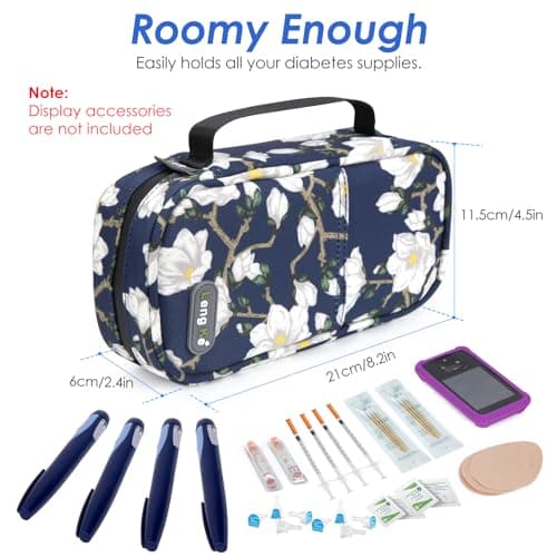 YOUSHARES Insulin Cooler Travel Case, GLP-1 & Insulin Pen Cool Bag, TSA Approved Medication Cooler with 2 x 80g Ice Packs, Large Capacity, Holds 4-5 Pens, Fits Monjaro, Ozempic & Diabetic Supplies — view 3