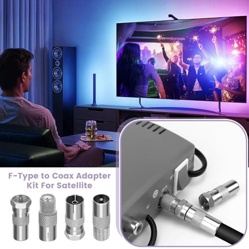 LUCKNIGHT 8 Pack F Type to Coax Adapter Kit, Coaxial Cable Connectors — view 3