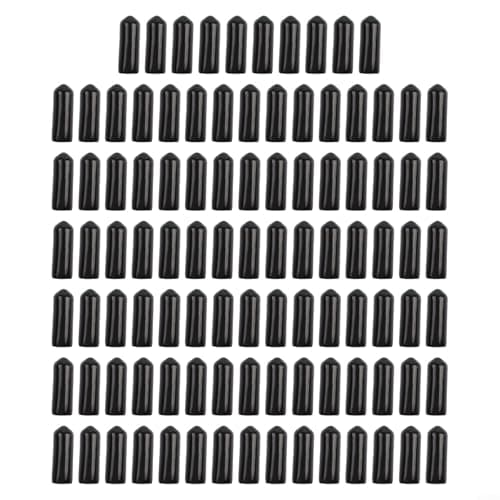 100PCS Outdoor Ground Nail Protective Covers for Tent Pegs & Stakes – PVC Rubber Sheath, 26mm x 8mm, Black – Compatible with Camping, Hiking, and Festival Use — view 2