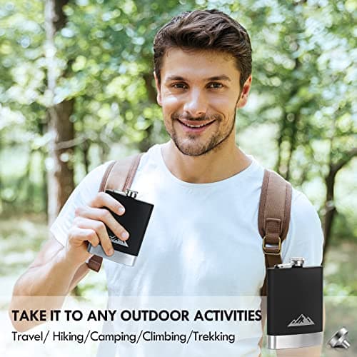 KWANITHINK Stainless Steel Hip Flask 8oz — view 5