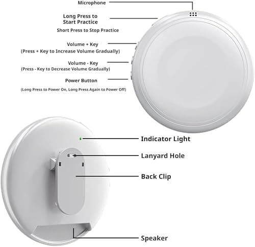 Smart Wearable Translator,AI Translators Language Translator Device, White 1pc — view 5
