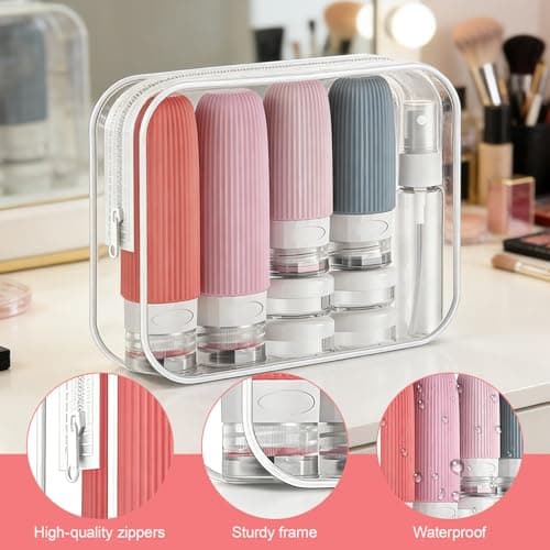 Travel Bottles for Toiletries 16 PCS - Silicone Squeezable Containers Set — view 3