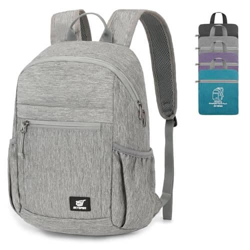 SKYSPER Small Anti Theft Hiking Backpack, 18L RFID Packable Travel Daypack Lightweight Foldable Rucksack for Walking Daytrip