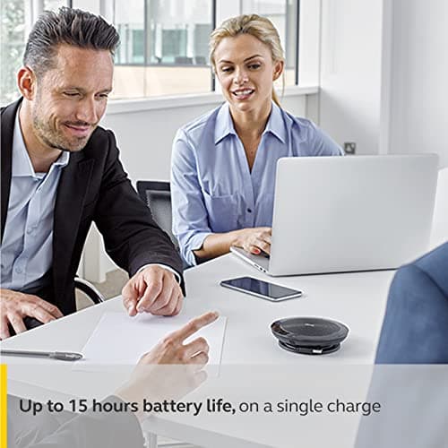 Jabra Speak 510 Speaker Phone - Microsoft Certified Portable Bluetooth Conference Speaker with USB - Connect with Laptops, Smartphones and Tablets, Black — view 3