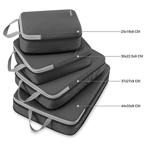 Gonex Compression Packing Cubes, 4-Piece Expandable Travel Organisers — view 3