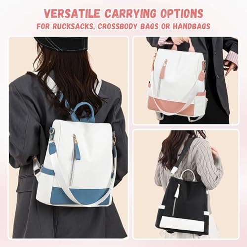Aucuu Anti Theft Backpacks for Women, Women's Backpack, Lightweight Waterproof Ladies Rucksack, Large Casual Daypacks, Ladies Fashion Handbag, Travel Shoulder Bag for School Work Travel — view 6