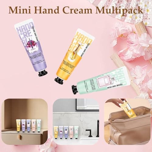 5PCS Hand Cream Gift Set, Fragrant Travel-Friendly Small HandCream, Hand Cream And Perfume Set For Women & Men, Small Presents For Dry Hands Care, Hand Cream Multipack, Gifts For Women — view 5