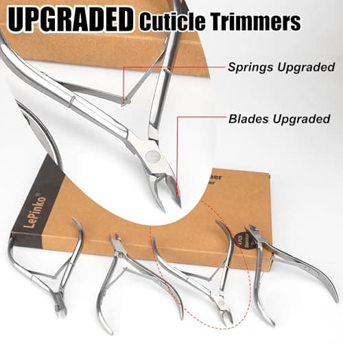 LePinko 4 Packs Upgraded Cuticle Trimmer kit, 5mm Jaw — view 2