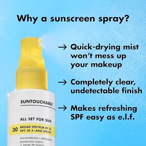e.l.f. SKIN All Set For Sun SPF 30, Setting Spray With SPF 30 For Long-Lasting Makeup, Weightless, Non-Greasy Formula, Vegan & Cruelty-Free, Packaging May Vary — view 4