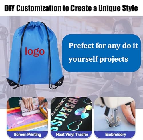 qisheng Drawstring Gym Bag String Bags Gym Sack Backpack PE Bags for Women Men, Trainer Swimming Bag Travel Beach School Holidays Suitable for Sports,Boys,Girls - Red — view 4