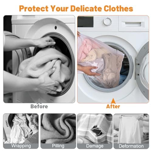 10 Pack Mesh Laundry Bags for Delicates, Mesh Zipped Wash Bags Set, 4 Sizes — view 5