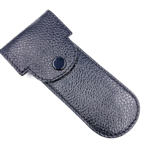 Parker Safety Razor Double Edge Safety Razor Travel Case - Leather Case with Snap-Lock Design - Compatible with Standard Double Edge Safety Razors