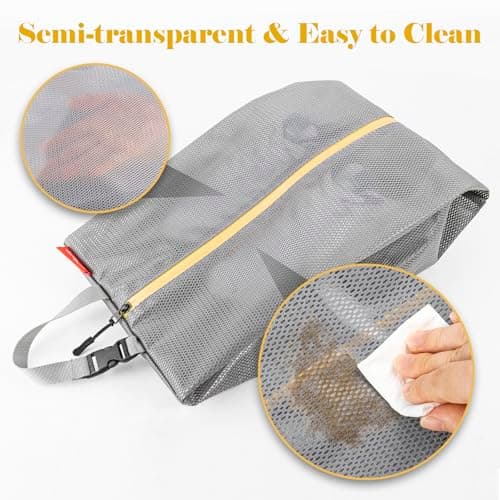 CANBOX 2 Pack Travel Shoe Bags, Water Resistant Shoe Storage Organizer — view 6