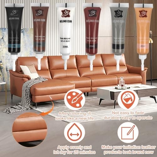 6Pieces Leather Repair Kit Vinyl Repair Kit Leather Filler Repair Patch — view 5