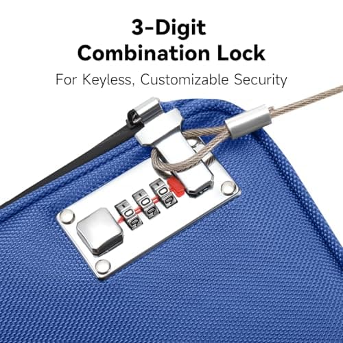 KOSMCCO Anti-Theft Locking Beach Bag, 9x7.5-inch Portable Beach Safe for Securing Your Valuables and Phone – Blue — view 4