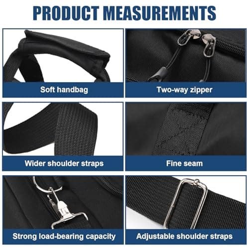 Sports Duffle Bag for Women Men, 35L Waterproof Gym Duffle Bag with 2Pcs Shoe Dust Bag, Travel Sports Duffel with Shoulder Strap Holdall Overnight Weekend Bags for Gym Travel Swimming, Black — view 5