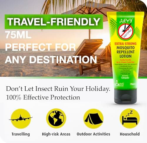 THEYE Mosquito Repellent Cream - Extra Strong/Tropical Strength - 100% Natural, Deet Free, No Preservatives - Safe Insect/Midge Repellent for Adults, Children & The Environment - 75ml — view 6