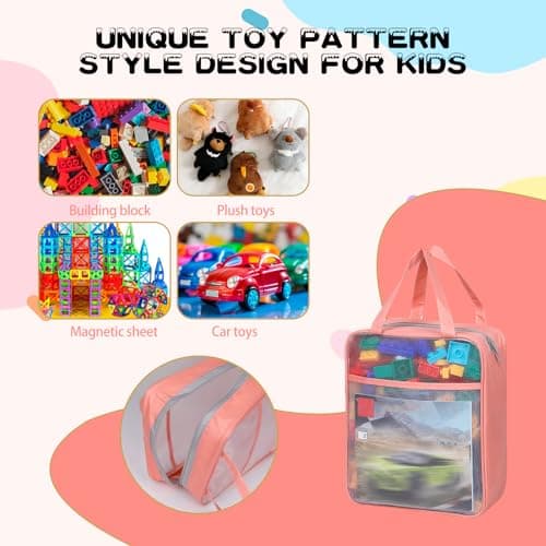 4 Pack Extra Large Mesh Toy Zipper Storage Bags (11.8 * 9.8 * 5.2in) — view 5