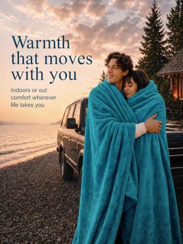 Utopia Bedding Ultra Soft Fleece Throw Blanket (127x152cm- Turquoise) — view 4