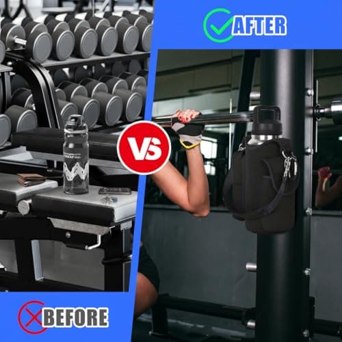 icolor Magnetic Gym Bag Water Bottle Holder Carrier with Strap & Phone Pockets, Φ3.9 Gym Magnetic Bag 5 Built-in Magnets Gym Accessories Organizer Sling Small Gym Bag Pouch for Men Women — view 6