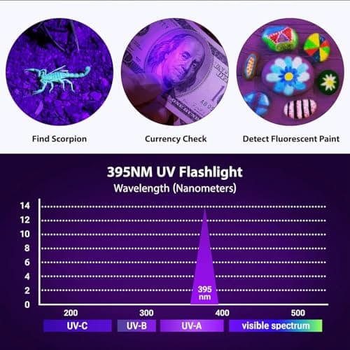 Modurio Mini Keychain Flashlight, Note Checker UV Light for Bank Notes, Small Keyring Torch for Emergency Lighting – Money Checker Pen for Cashiers, Retail, Travel — view 6