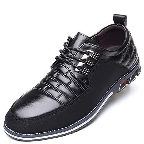COSIDRAM Mens Loafers Casual Sneakers Comfort Fashion Driving Walking Moccasins Flat Shoes Business Dress Office Black 10