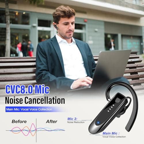 Atheewon Bluetooth Headsets V5.4 with ENC Noise Canceling Mic — view 2