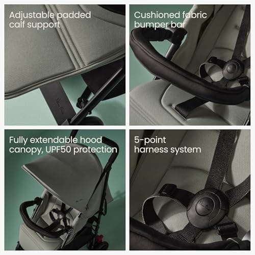 Silver Cross - Pop Pushchair - Foldable Travel Stroller - Buggy - Adjustable/Lie Flat Seat - Newborn to 4 Years - Sage — view 3