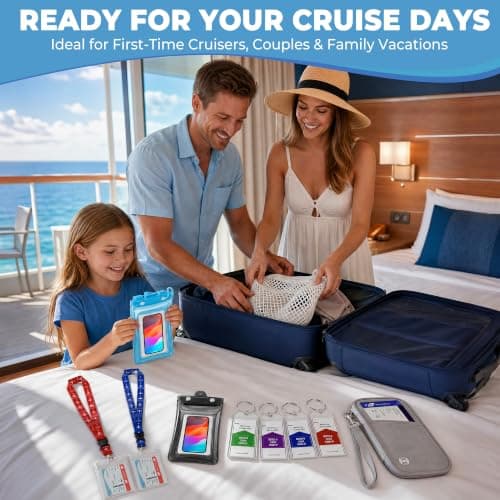 SEAVILIA Cruise Essentials 2026 Cruise Must Haves Kit, Passport Holder, ID & Boarding Documents Holder, Lanyards, Luggage Tags, Waterproof Phone Pouches,Travel Essentials — view 6