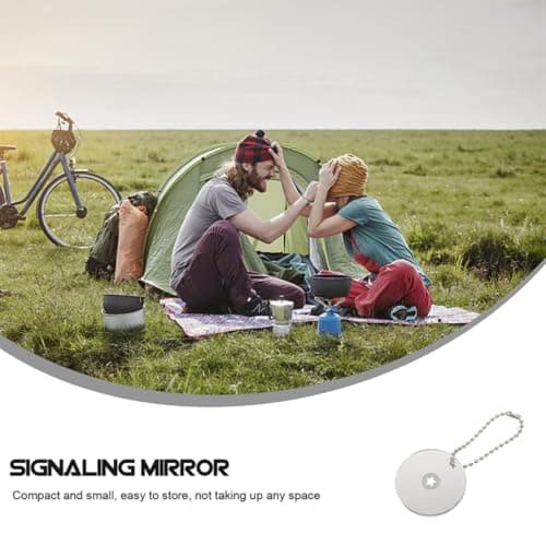 2pcs Portable Signal Mirror Acrylic for Hiking and Outdoor Camping Use — view 3