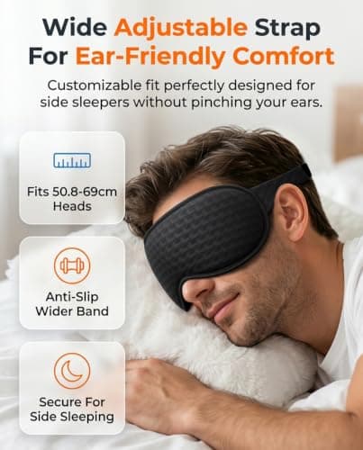 FACEMOON Blackout Eye Mask for Sleeping, Weighted Sleep Mask for Travel — view 5