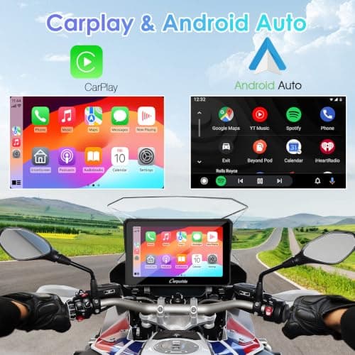 Carpuride W702B Motorcycle Carplay Screen with Mount for BMW Motorbike — view 2