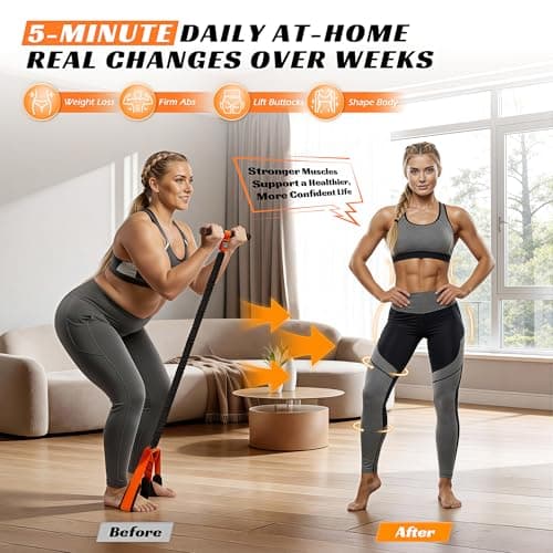 KUTIZE Multifunction Pedal Resistance Bands with Handle, Upgraded Exercise Equipment with Soft Foot Pedal for Sit Up & Full-Body Home Gym Workouts, Core/ABS Training, Pilates, Yoga & Physical Therapy — view 6