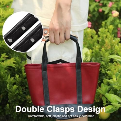 2Pcs PU Leather Handbag Handle Covers Protector Wraps for Purse Luggage Bag Strap Repair Craft Making DIY Supplies — view 5