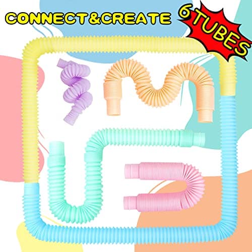 VEYLIN Pop Tubes, 6PCS Fidget Toys for Kids, Sensory and Learning Toys for Toddlers — view 5