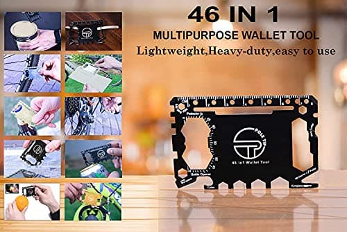 Pole Tip 18 in 1 Snowflake Multi Tool and 46 in 1 Credit Card Multi Tool, Cool gadets for Men, Birthday Gifts for Him, Christmas Gifts for Men who Have Everything, Camping Tools — view 4