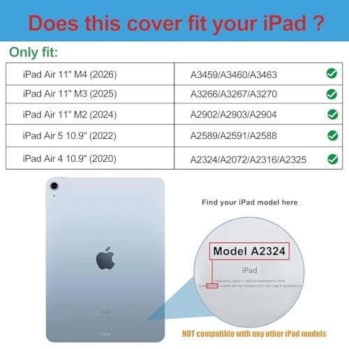 ProCase Smart Case for iPad Air 11-inch M4/M3/M2 & Air 10.9 5th/4th Gen — view 2