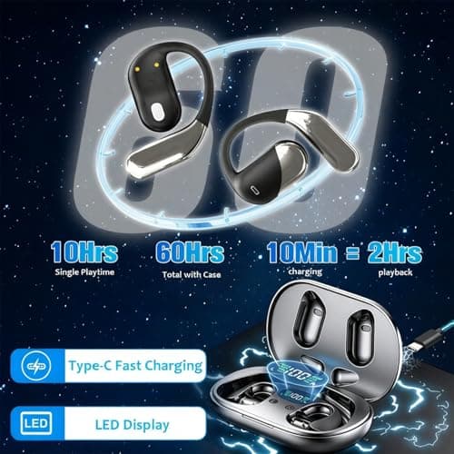EUUEKathy AI Translator Earbuds, 198 Languages, Bluetooth 6.1, Open-Ear — view 4