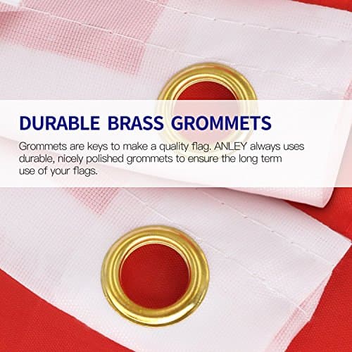 ANLEY Fly Breeze 3x5 Foot Denmark Flag - Vivid Color and UV Fade Resistant - Canvas Header and Double Stitched - Danish Dane National Flags Polyester with Brass Grommets 3 X 5 Ft — view 3