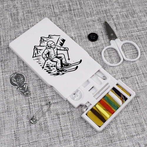 Azeeda 'Downhill Skiing' Mini Travel Sewing Kit (SE00039162) — view 2