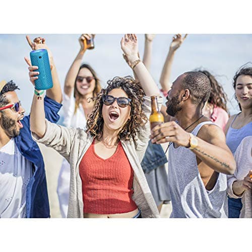 Ortizan Bluetooth Speaker, Portable Wireless Bluetooth Speakers With Led Light, Louder Volume & Enhanced Bass, IPX7 Waterproof, 30H Playtime, Durable Loud Speaker Bluetooth for Travel, Outdoor - Blue — view 6