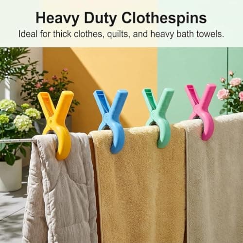 8 PCS Large Beach Towel Clips for Sun Loungers — view 3