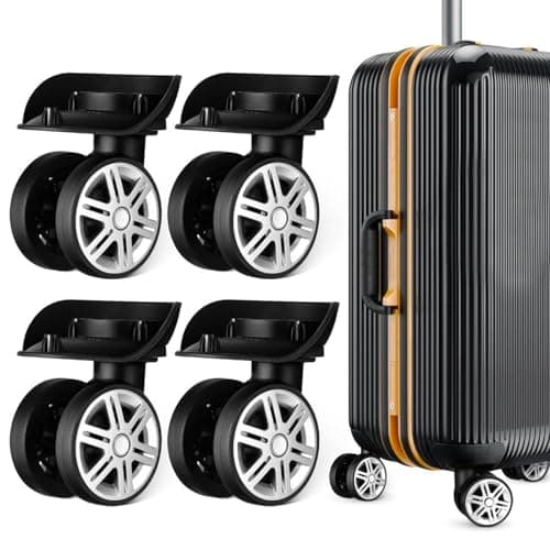 Suitcase Spinner Wheels - 2 Piece 360 Degree Swivel Rollers, Smooth Rolling Replacement Kit, Travel Luggage Wheel Set | Luggage Wheels For Travel Bag Duffle Business Vacation School Airplane — view 6