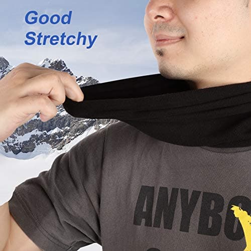 4 Pieces Winter Fleece Neck Warmer Snoods for Men Women Gaiter Thick Thermal Windproof Ski Neck Scarf Balaclava — view 4